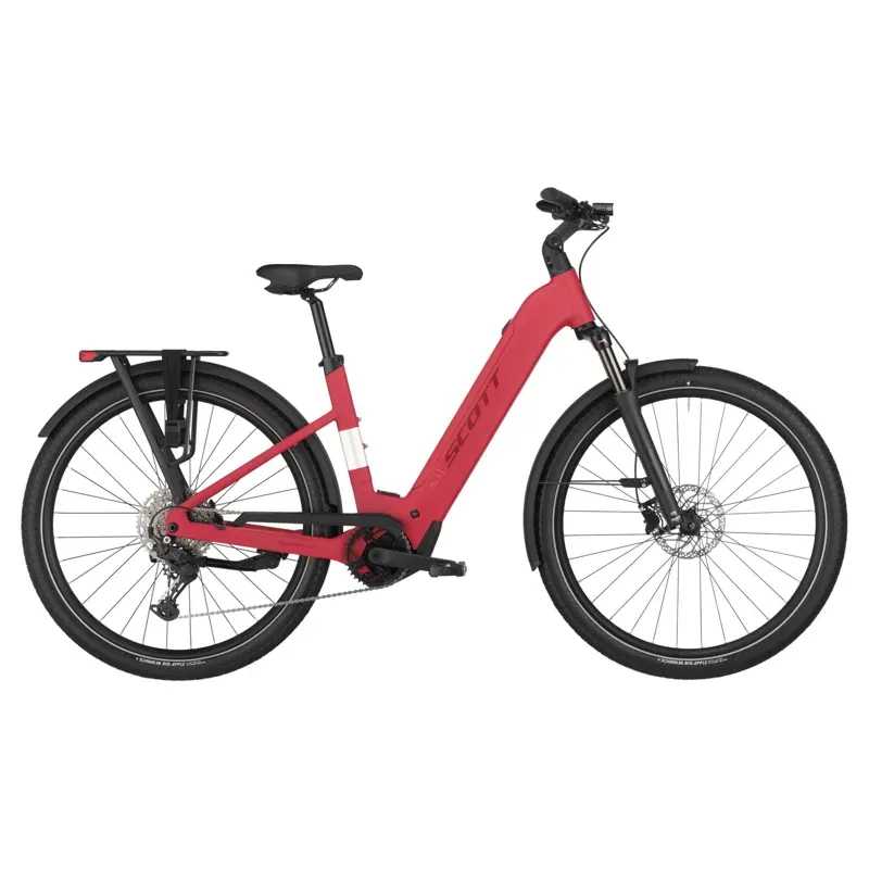 Scott Sub 30 Wave E-City Bike In Raspberry Red
