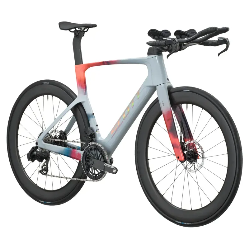 Scott Foil RC TRI Road Bike in Narwal Grey/Gloaming Orange-1