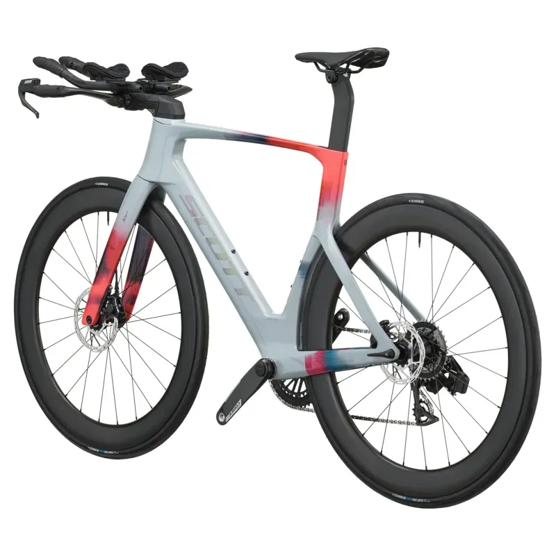 Scott Foil RC TRI Road Bike in Narwal Grey/Gloaming Orange-2