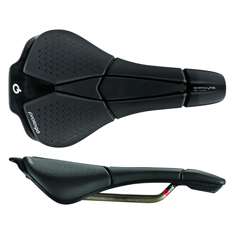 Prologo Scratch M5 140mm Tirox Rail Saddle in Hard Black