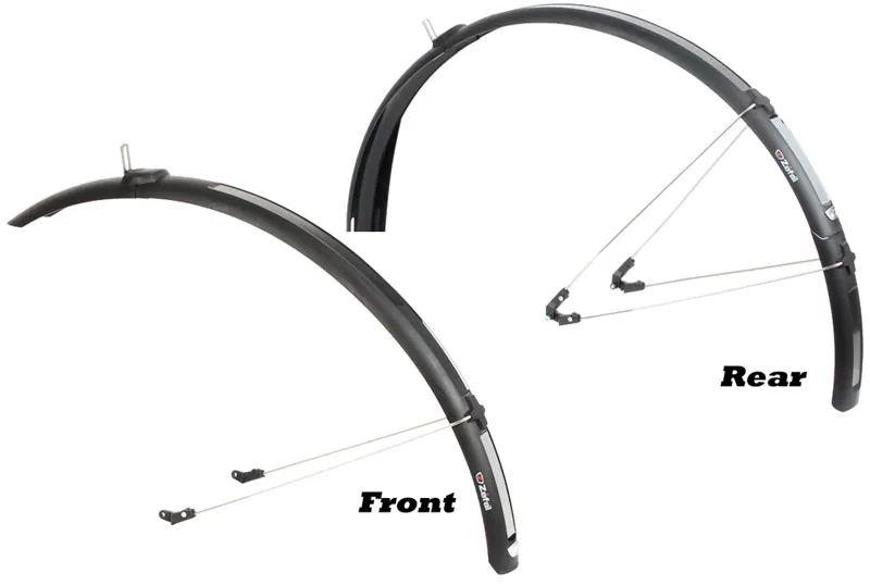 Zefal Paragon C40 - 40mm Leisure/City Mudguard Set in Grey/Black