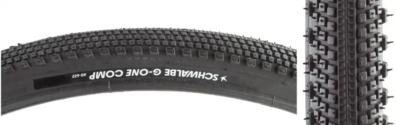 Schwalbe G-One Comp K-Guard Gravel Tyre In (wired) BLACK