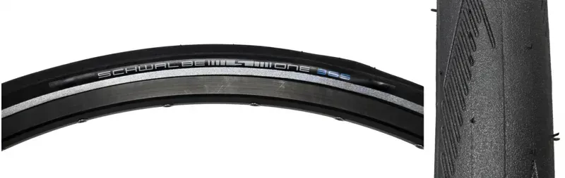 Schwalbe One 365 Performance Road Race Tyre In Black/Reflex 