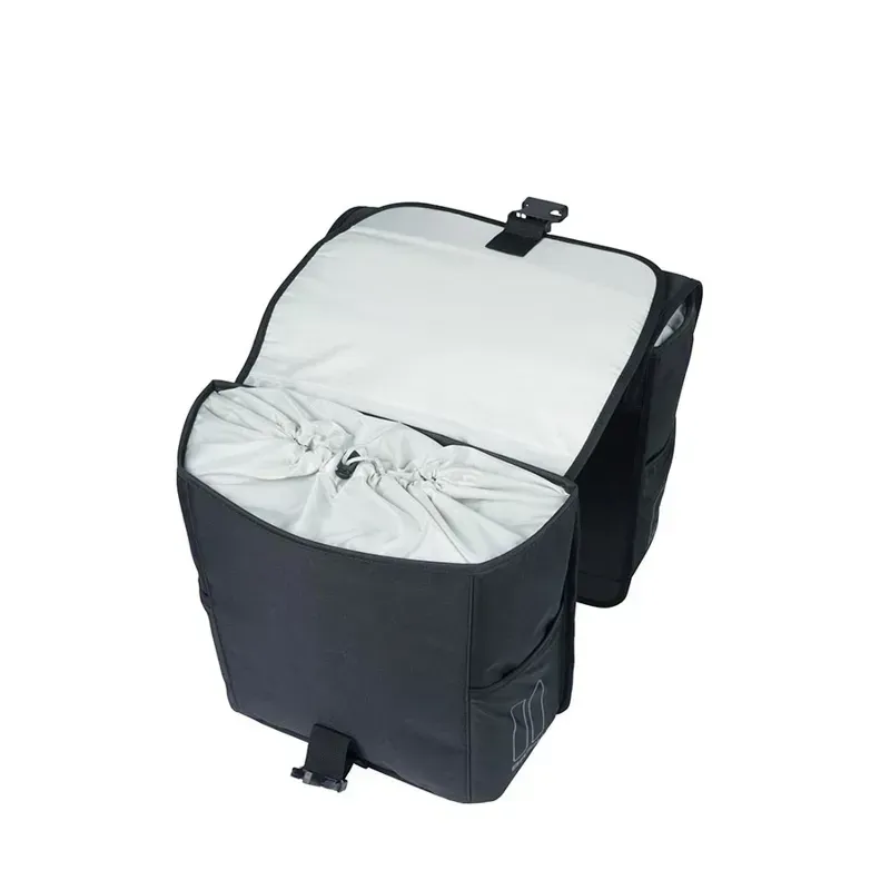 Basil Go 32l Double Pannier Bag in Black -3