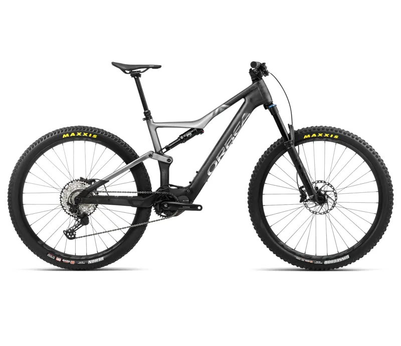 Orbea Rise M20 Mountain Bike in Carbon Raw/Shark Grey