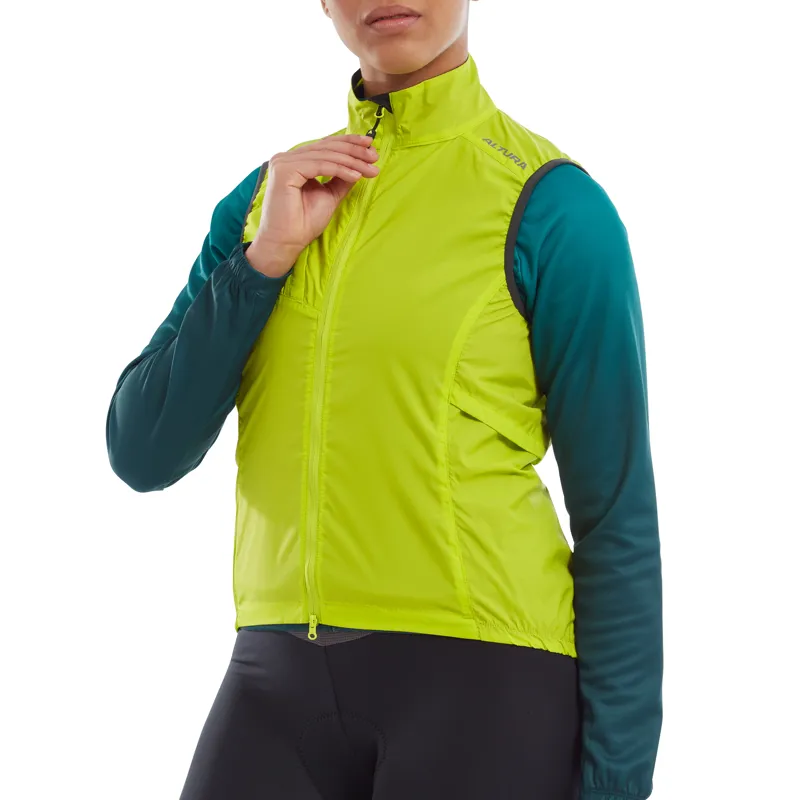 Altura Airstream Women's Windproof Gilet in Lime