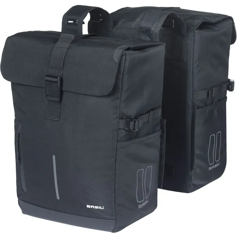 Basil Move Double Bicycle Bag 30L Blac Black 30 litres