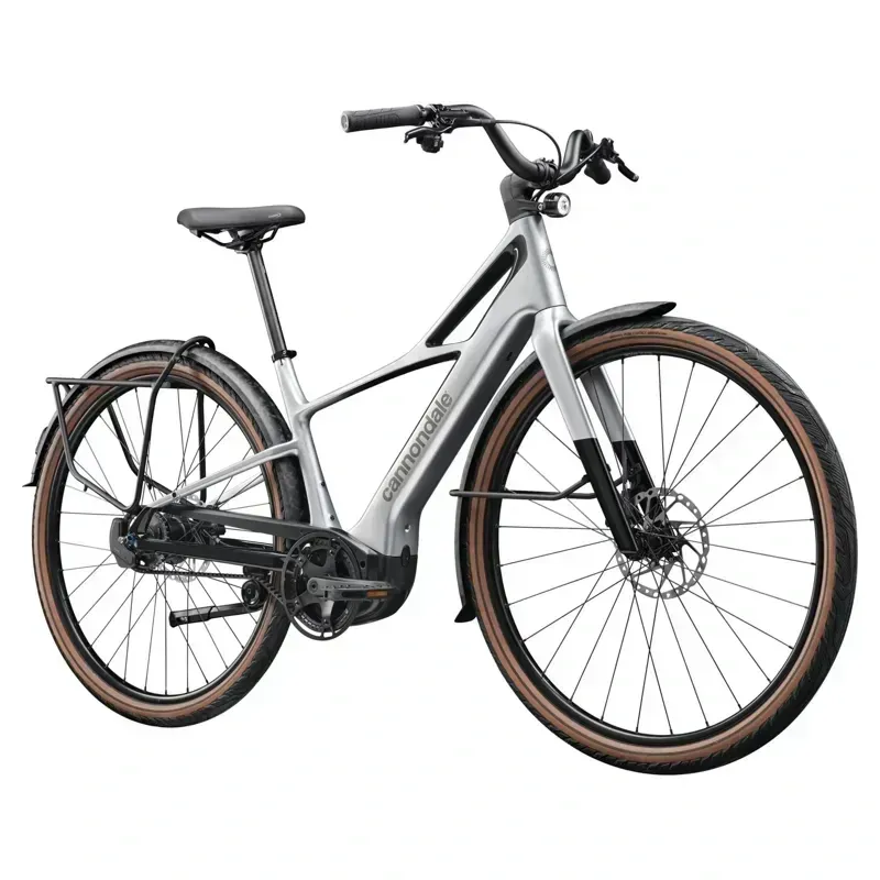 Cannondale FlyingV 1 E-Hybrid Bike in Silver-2