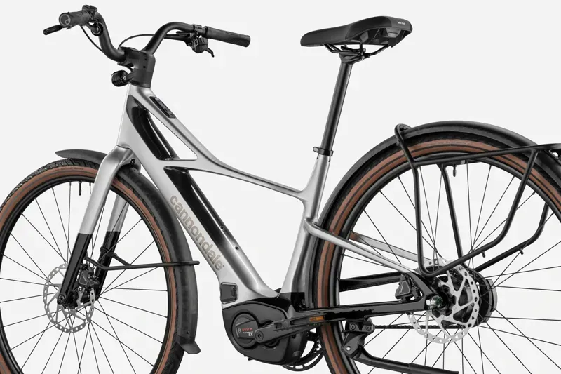 Cannondale FlyingV 1 E-Hybrid Bike in Silver-3