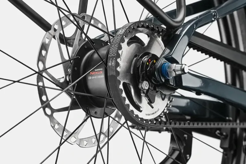 Cannondale FlyingV 2 E-Hybrid Bike In Tungsten Blue-6