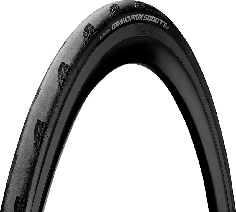 Continental Grand Prix 5000S Tubeless Ready TT Tyre: BLACK/BLACK 700x