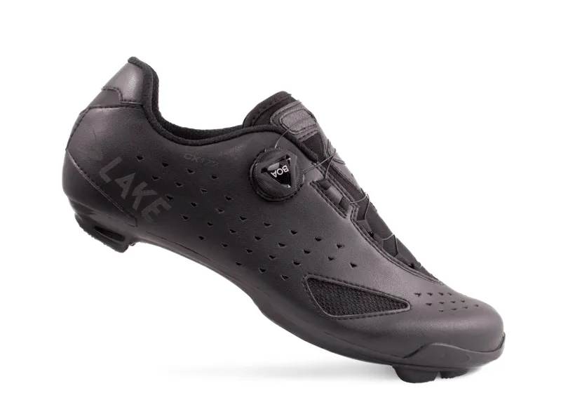 Lake CX177 BLACK/BLACK REFLECTIVE Clarino Road Shoe-1