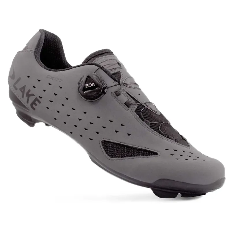 Lake CX177 MATTE GREY/BLACK Clarino Road Shoe
