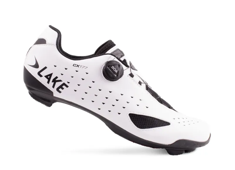 Lake CX177 WHITE/BLACK Clarino Road Shoe-1