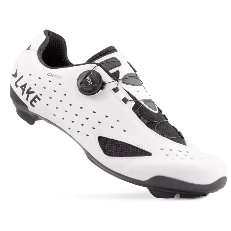 Lake CX177 WHITE/BLACK Clarino Road Shoe