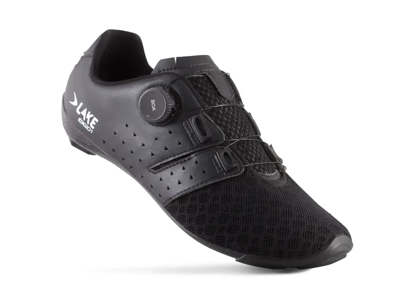 Lake CX201 BLACK/WHITE Clarino Road Shoe