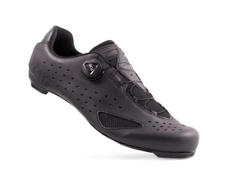 Lake CX219 BLACK/BLACK Clarino Carbon Road Shoe-1