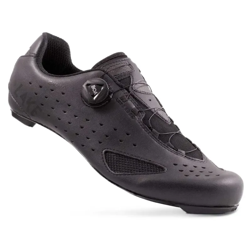 Lake CX219 BLACK/BLACK Clarino Carbon Road Shoe