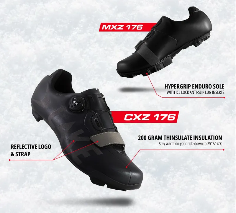 Lake CXZ176 BLACK/GREY Clarino Winter Road Shoe-1