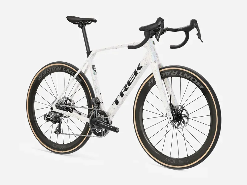 Trek Domane SLR 9 AXS Road Bike in Mother of Pearl/Silver Marble-1