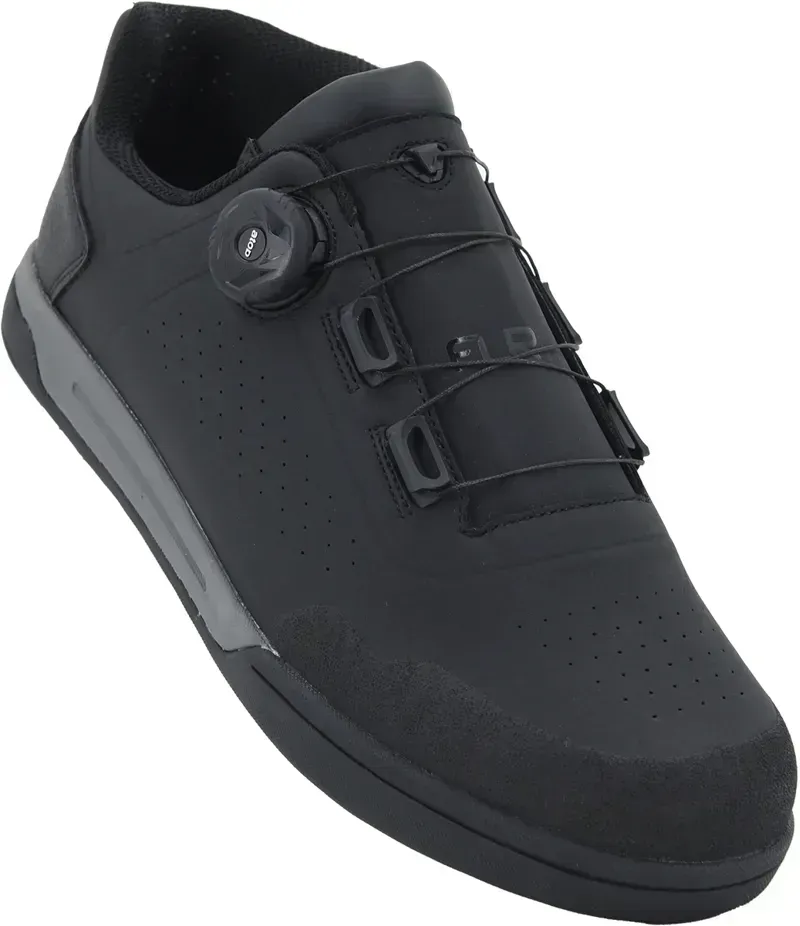 FLR Congo Pro Leather Flat Line Dial Shoes in Black