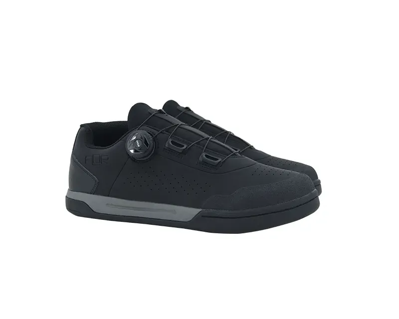 FLR Congo Pro Leather Flat Line Dial Shoes in Black-3