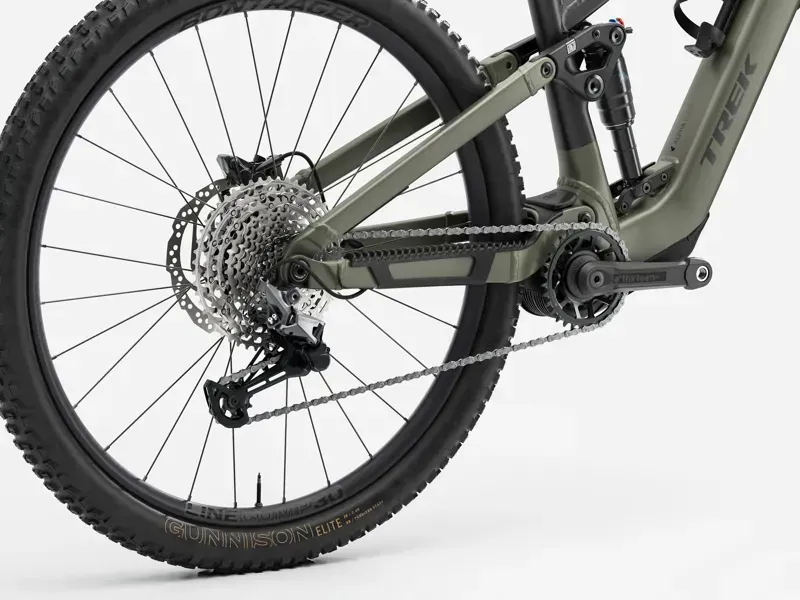 Trek Fuel+ EX 5 Gen 2 E-Mountain Bike In Matte Olive Grey/Trek Black-3