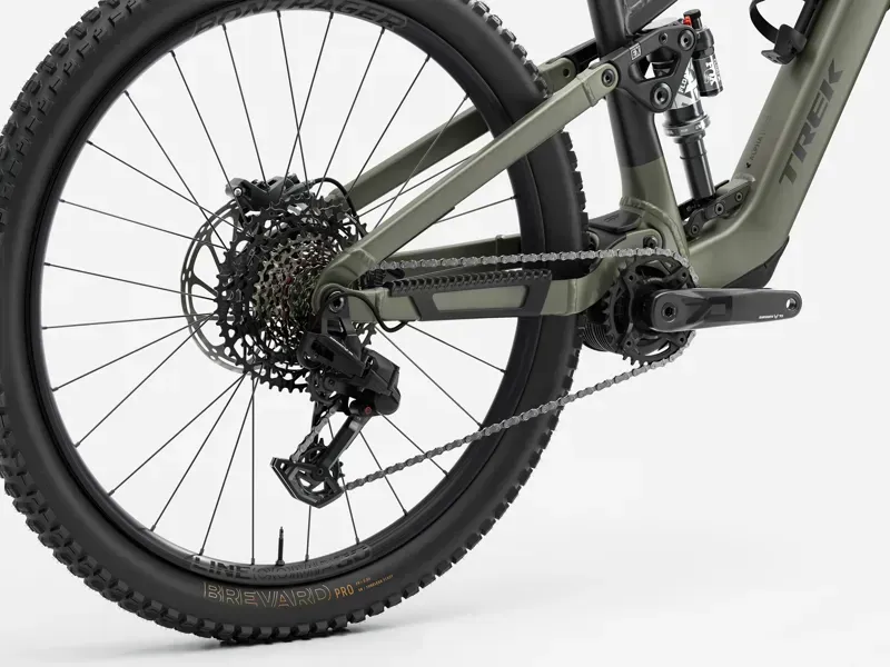 Trek Fuel+ EX 8 Gen 2 E-Mountain Bike in Matte Olive Grey/Trek Black-3