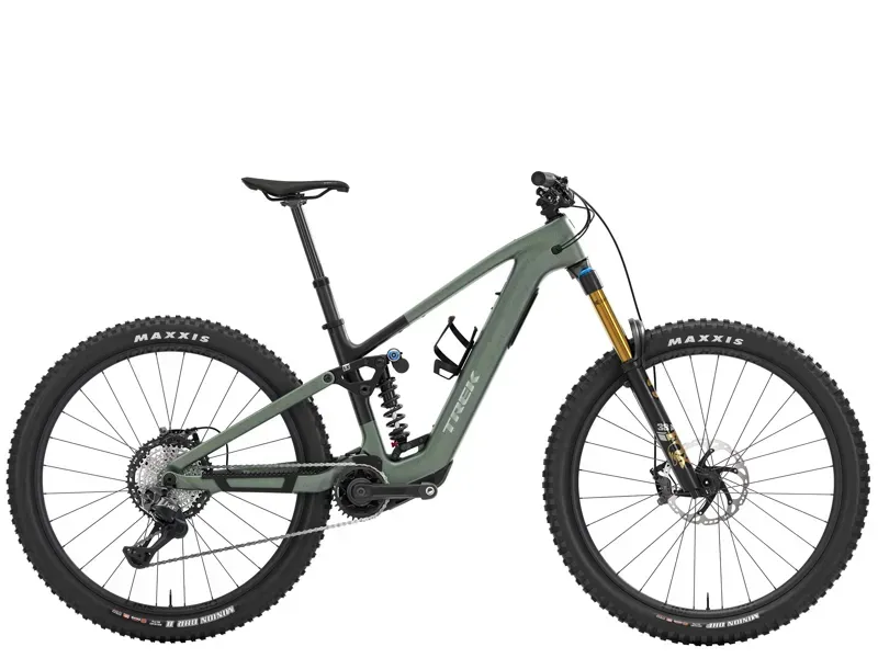 Trek Fuel+ LX 9.8 XT Di2 Gen 2 E-Mountain Bike in Lichen Green/Keswick Green Splatter