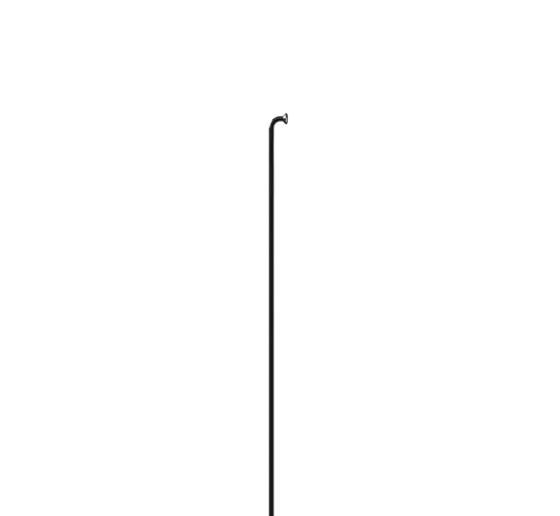 Sapim Leader 13G J-Bend Cut/Threaded Black Spoke - 222mm