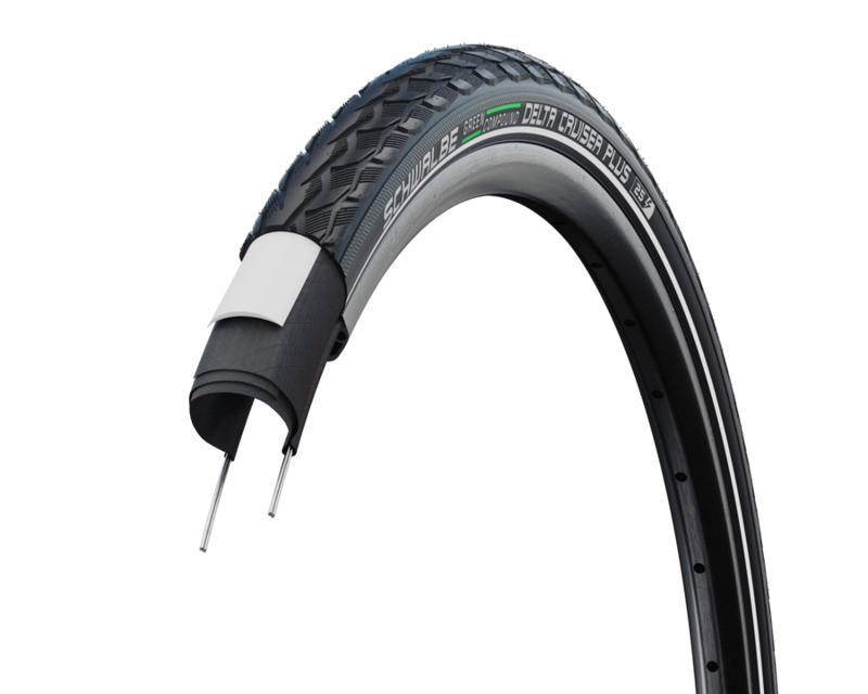 Schwalbe Delta Cruiser Plus 26x1-3/8-inch Clincher Tire in Whitewall