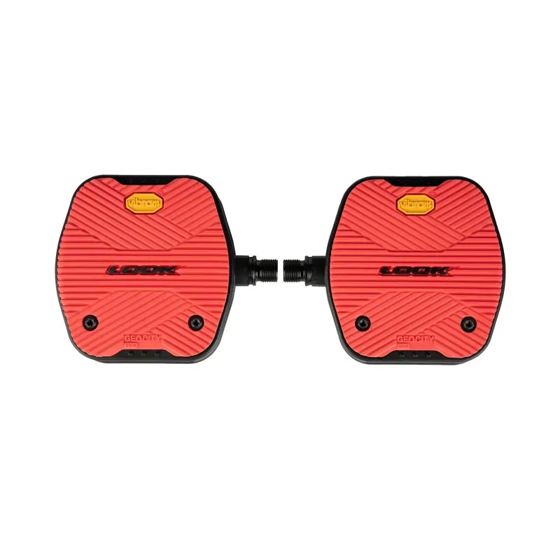 Look Geo City Grip Flat Pedals in Red