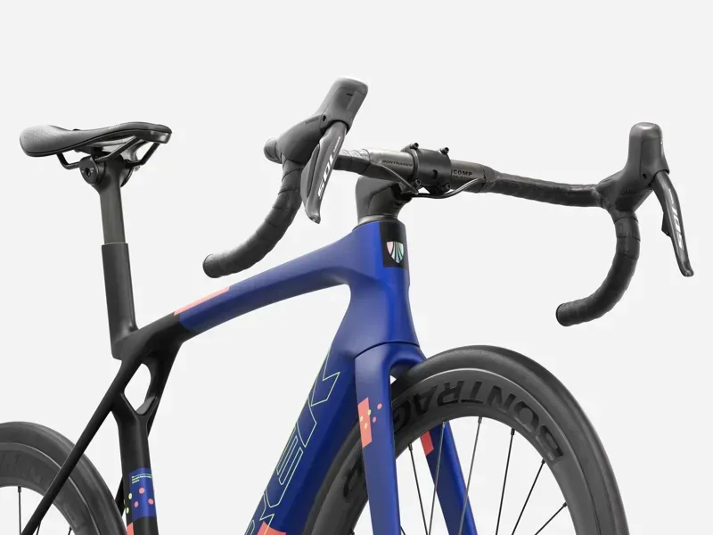 Trek Madone SL 6 Gen 8 Road Bike in Matte Cobalt Blue/Trek Black/Living Coral-4
