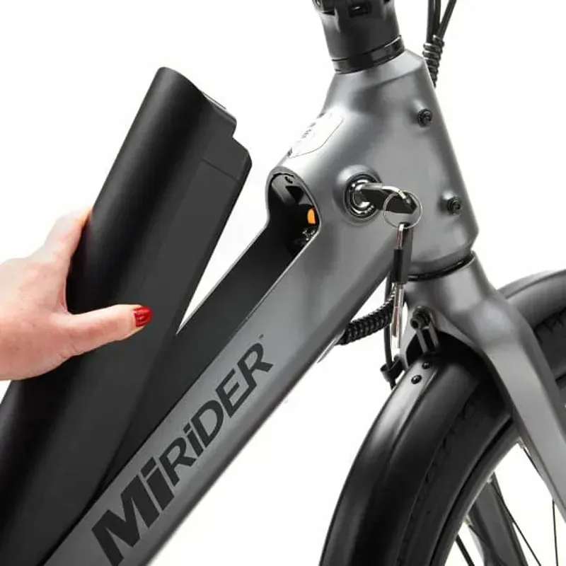 MiRider 24 Compact Step-Through E-Bike In Onyx Grey-4