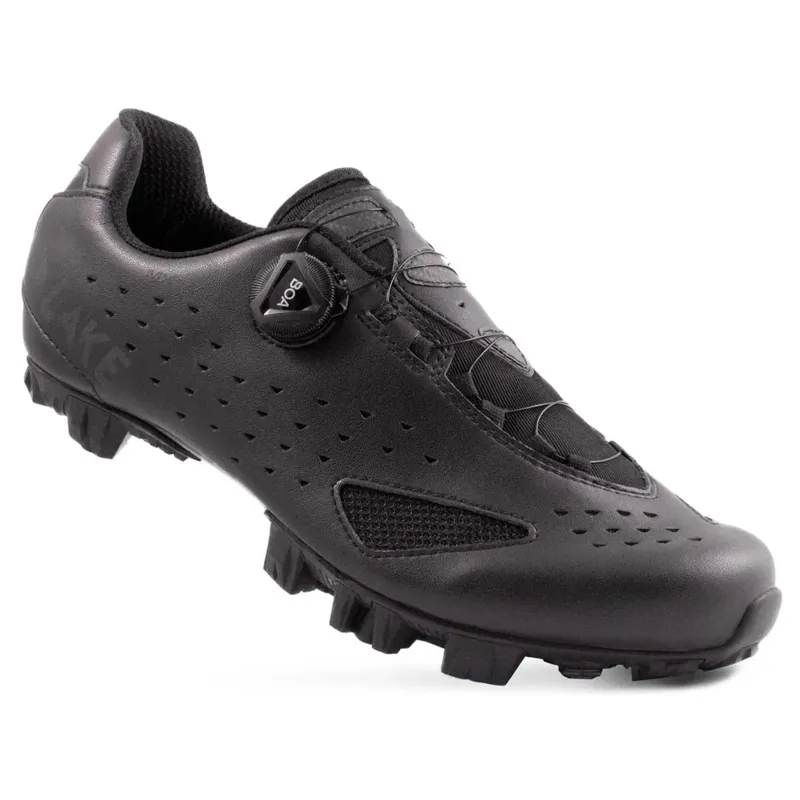 Lake MX177 BLACK/BLACK REFLECTIVE Clarino Mountain/Trail Shoe