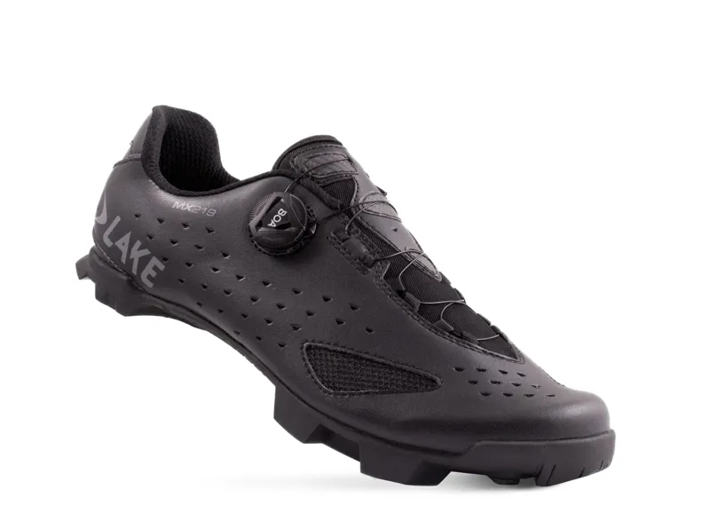 Lake MX219 BLACK/GREY Clarino Carbon Mountain/Trail Shoe