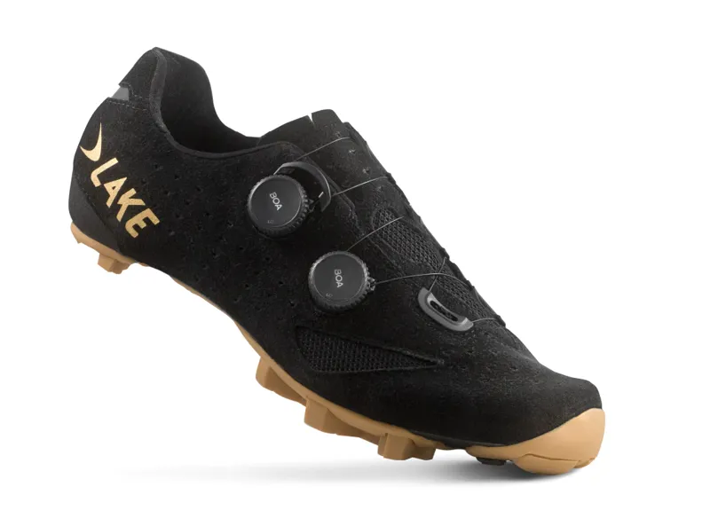 Lake MX238 BLACK Suede Carbon Gravel Shoe