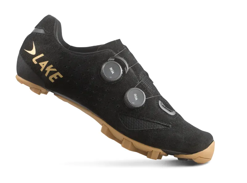 Lake MX238 BLACK Suede Carbon Gravel Shoe-1