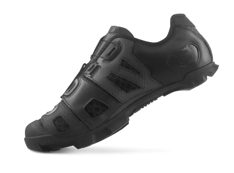 Lake MX242 BLACK/SILVER Leather CFC Carbon Mountain/Trail Shoe-2