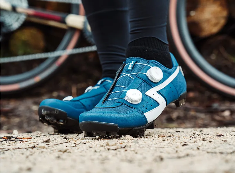 Lake MX30G BLUE/MESH Clarino Carbon Gravel Shoe-1