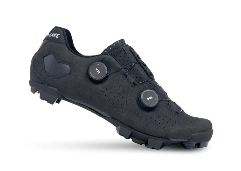 Lake MX333 BLACK/SILVER Leather CFC Carbon Mountain/Trail Shoe-2