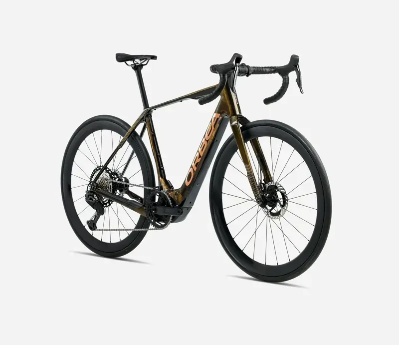 Orbea DENNA M20i E-Road Bike In Caramel Carbon View/Golden Sand Gloss-1