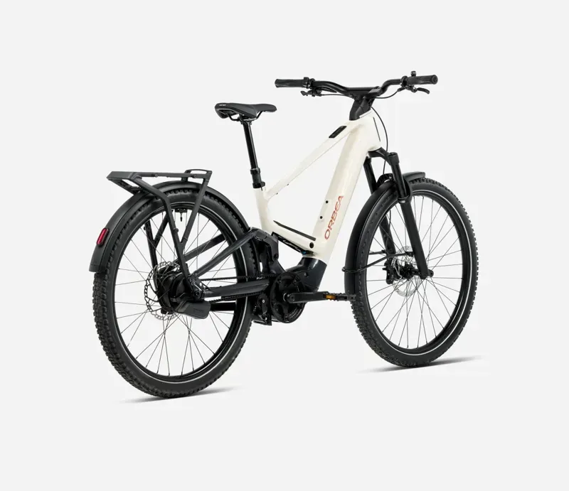 Orbea Muga 30 E-Hybrid Bike In Ivory White/Black Gloss-2