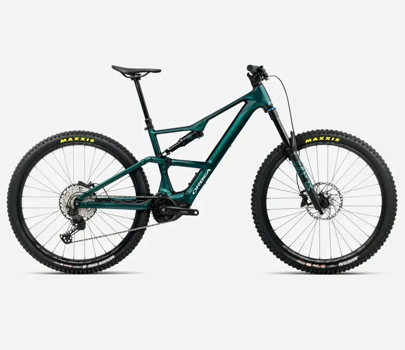 Orbea Rise LT H10 E-MTB in Escape Green/Splash Ice Green Gloss