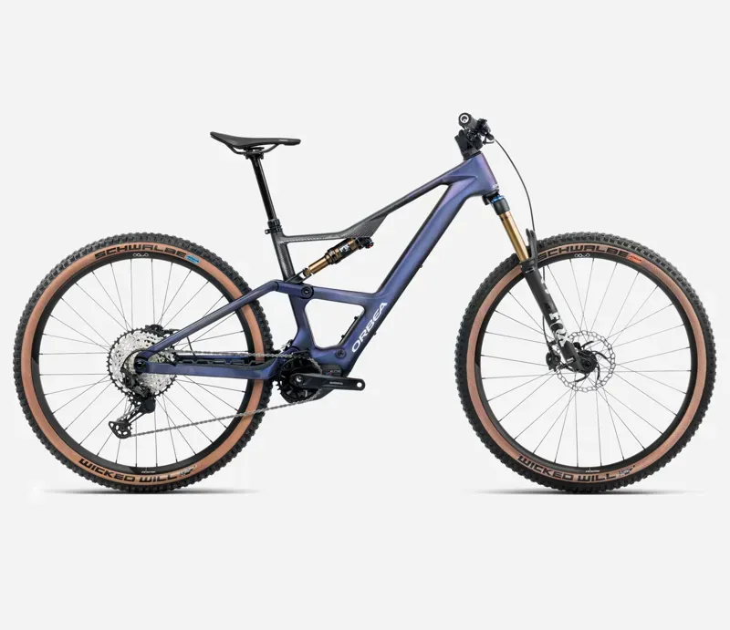 Orbea Rise SL M10 630W E-MTB In Tanzanite Carbon View/Carbon Raw Matt