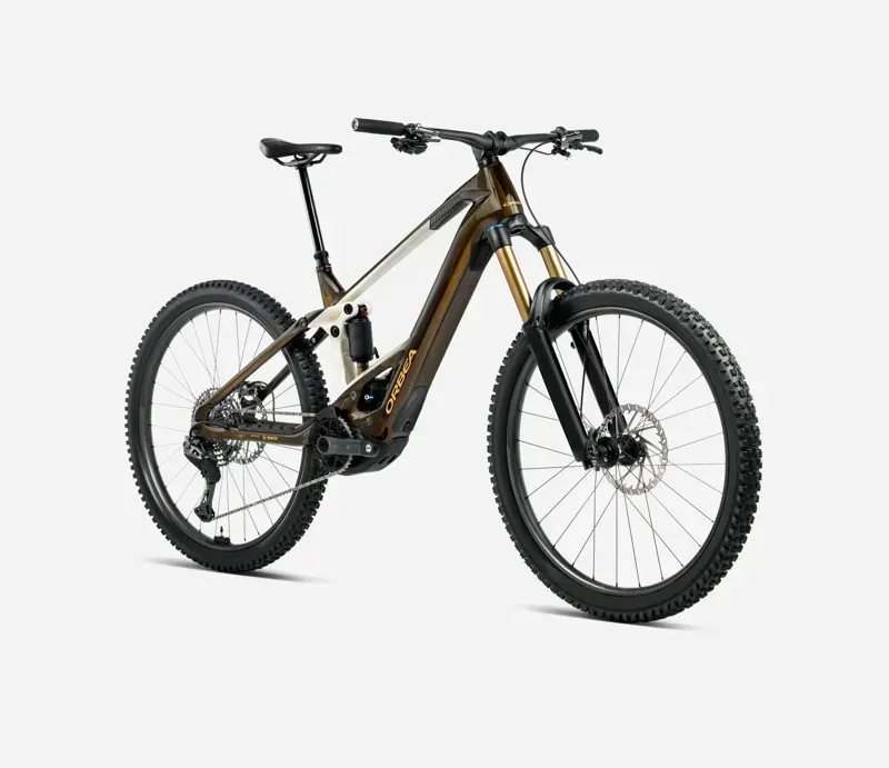 Orbea Wild M20 Mullet E-Bike In Caramel Carbon View Gloss/Cream White Matt-1