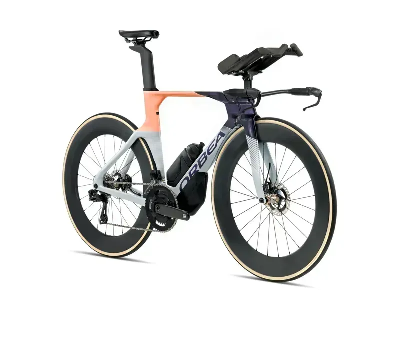 Orbea ORDU M20iltd Triathlon Bike In Halo Silver/Tanzanite/Orange Cloud Gloss-1