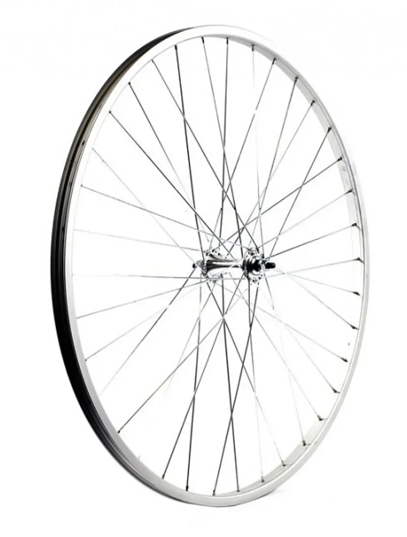 KX Road 27x1-1/4-inch SW Solid Axle Wheel Front Rim Brake in Silver