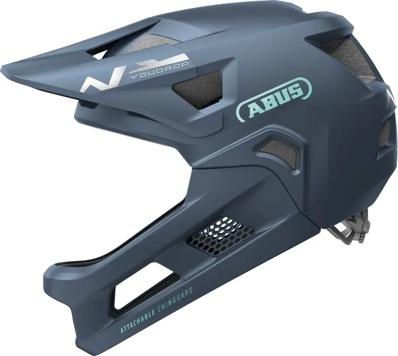 ABUS YouDrop Kids Full Face MTB Helmet In Midnight 48- 55cm