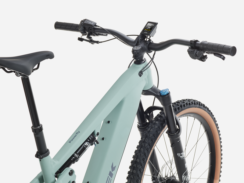 Trek Powerfly FS+ 8 eMountain Bike in Blue Sage/Catalina Fog-2